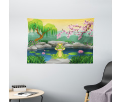 Fairytale Inspired Cartoon Wide Tapestry