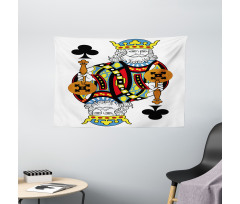 King of Clubs Gamble Card Wide Tapestry