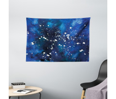 Grunge Space Theme Art Wide Tapestry