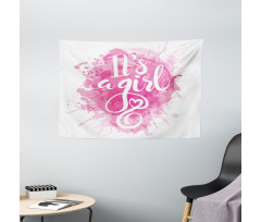 It's a Girl Baby Wide Tapestry