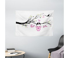 Newborn Girl Love Wide Tapestry