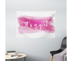 Girls Baby Shower Wide Tapestry