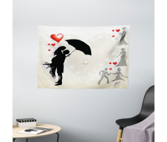 Couple Love Romance Wide Tapestry