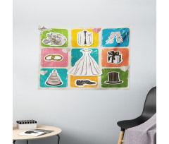 Wedding Theme Poster Wide Tapestry