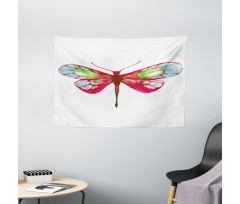 Watercolor Dragonfly Wide Tapestry
