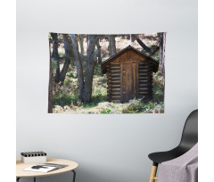 Cottage Spring Woods Wide Tapestry