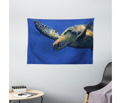 Sea Animal Swimming Wide Tapestry