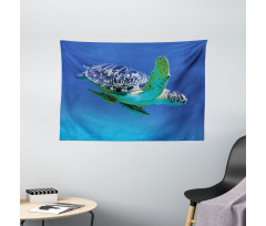 Tropics Turtle Aquarium Wide Tapestry