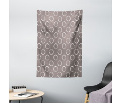 Ring Shapes Grungy Art Tapestry
