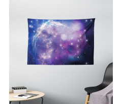 Purple Nebula Wide Tapestry