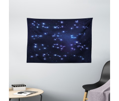 Galaxy and Signs Wide Tapestry