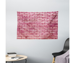 Old Brick Wall Facade Wide Tapestry