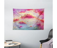 Vibrant Clouds Scenic Wide Tapestry