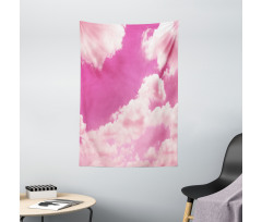 Pink Sunset Clouds Tapestry