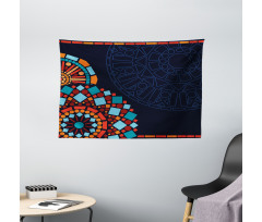 Geometric Mandalas Wide Tapestry