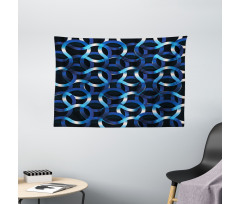 Curvy Modern Shapes Wide Tapestry