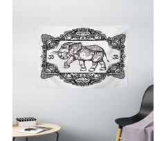 Rain Symbol Wide Tapestry