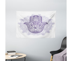 Ornate Hamsa Paisley Wide Tapestry