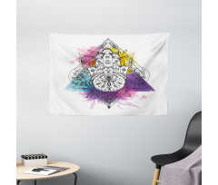 Hamsa Triangle Art Wide Tapestry