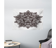 Floral Tattoo Art Wide Tapestry