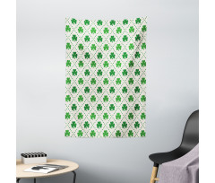 4 Leaf Shamrock Dots Tapestry