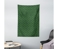 Intricate Clover Twigs Tapestry