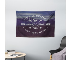 Grunge Emblem Wide Tapestry