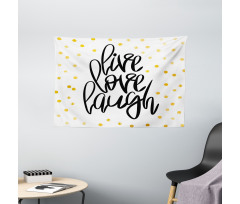 Phrase Dots Wide Tapestry