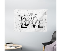 Words Hipster Wide Tapestry