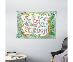 Ornate Petals Wide Tapestry