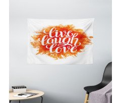 Cheerful Phrase Wide Tapestry