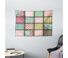 Square Pieces Tile Wide Tapestry
