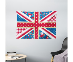 British Flag Floral Wide Tapestry