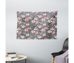 Rural Buds Vintage Wide Tapestry