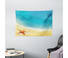 Waves on Beach Wide Tapestry
