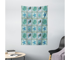 Marine Pattern Tapestry