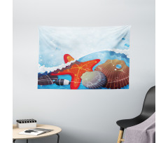 Foaming Ocean Wide Tapestry