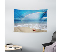 Rainbow Ocean Wide Tapestry