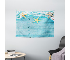 Rustic Fish Net Wide Tapestry