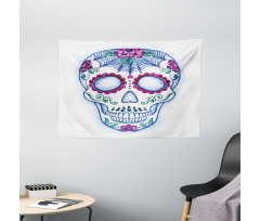 Colorful Doodle Wide Tapestry