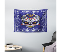 Scary Floral Gothic Wide Tapestry