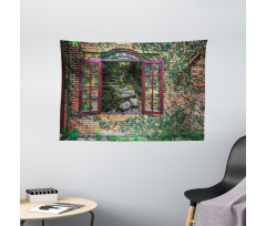 House Forest Wall Wide Tapestry