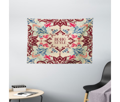 Ornate Floral Ethnic Wide Tapestry