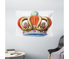 Royal Noble Family Crown Wide Tapestry