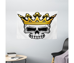 Skull Cranium with Coronet Wide Tapestry