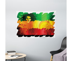 Reggae Music Singer Wide Tapestry