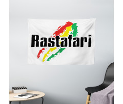 Grunge Rastafari Words Wide Tapestry