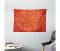 Vibrant Doodle Art Wide Tapestry