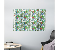 Hawaiian Summer Theme Wide Tapestry