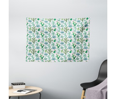 Exotic Succulents Set Wide Tapestry